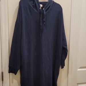 Elegant Blue Long Sleeve Dress